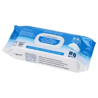 Салфетки влажные для ухода за лежачими больными и интимной гигиены 80 шт., 22х25 см, Д-пантенол, МЕЛОДИЯ, 116527