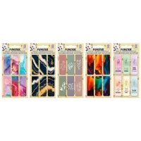 Закладки для книг МАГНИТНЫЕ, "АССОРТИ 5 ДИЗАЙНОВ ABSTRACTION", 6 штук, 60x20 мм, FUNSTER (ФАНСТЕР), 116653