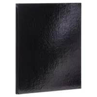 Блокнот А5 167х216 мм, 80 л., твёрдый, бумвинил "METALLIC", клетка, блок 5 цв., HATBER, черный, 084779, 80ББ5В1