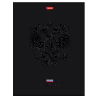 Блокнот А5 167х216 мм, 80 л., твёрдый, клетка, матовая ламинация, лак, блок 5 цветов, HATBER, "Россия", 085282, 80ББ5лолВ130989