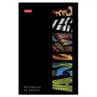 Блокнот А5 80 л., на скобе, картон, клетка, глянцевая ламинация, HATBER, "Animals print", 086090, 80Б5лВ1_31343