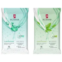 Салфетки влажные 15 шт., Я САМАЯ, освежающие, 8161, 12380,115