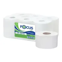 Бумага туалетная 200 м, FOCUS (система Т2) Eco Jumbo, 1 слой, цвет белый, КОМПЛЕКТ 12 рулонов, 5050784