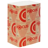 Салфетки 200 шт., FOCUS (Система N4) Premium, 2-слойные, КОМПЛЕКТ 15 шт., 23х16,8 см, V-сложение, белые, 5083738