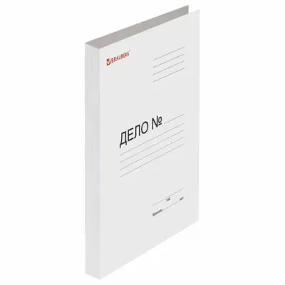 Скоросшиватель картонный мелованный BRAUBERG, гарантированная плотность 320 г/м2, белый, до 200 листов, 121512