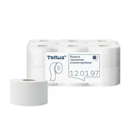 Бумага туалетная 200 метров, Tellus/TORK (Система T2) UNIVERSAL, 1-слойная, КОМПЛЕКТ 12 рулонов, 120197
