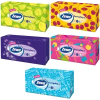 Салфетки косметические 100 штук в картонном боксе, 2-слойные, ZEWA Everyday, 24516, 6286