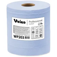 Бумага протирочная с центральной вытяжкой 175 метров VEIRO (M4) COMFORT, 2-слойная, КОМПЛЕКТ 6 рулонов, WP203