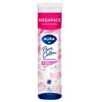 Ватные диски КОМПЛЕКТ 150 шт., AURA, двусторонние, 7185