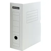 Короб архивный с клапаном А4 (260х325 мм), 100 мм, до 900 листов, микрогофрокартон, БЕЛЫЙ, STAFF, 128863