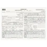 Бланк бухгалтерский типографский "Путевой лист грузового автомобиля с талоном", А4 (198х275 мм), СПАЙКА 100 шт., 130137