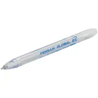 Ручка шариковая масляная PENSAN "Global-21", СИНЯЯ, корпус прозрачный, узел 0,5 мм, линия письма 0,3 мм, 2221