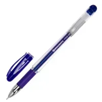Ручка гелевая с грипом BRAUBERG "Fine Gel", СИНЯЯ, игольчатый узел 0,5 мм, линия письма 0,35 мм, 141179