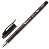 Ручка гелевая BRAUBERG "Gel Tone", ЧЕРНАЯ, корпус тонированный, игольчатый узел 0,5 мм, линия письма 0,35 мм, 141517
