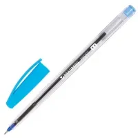 Ручка шариковая масляная BRAUBERG "Frost", СИНЯЯ, корпус прозрачный, узел 0,6 мм, линия письма 0,3 мм, 142686