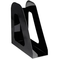 Лоток вертикальный для бумаг "Фаворит" (233х240 мм), ширина 90 мм, черный, ЛТВ-30495