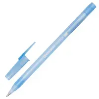 Ручка шариковая BRAUBERG "i-STICK" СИНЯЯ, пишущий узел 0,7 мм, линия письма 0,35 мм, 143442