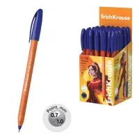 Ручка шариковая Erich Krause "Ultra Glide Technology U-108 Orange Stick" синяя, 1,0мм, трехгран.