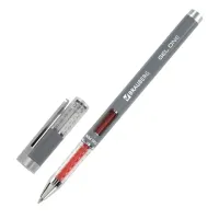 Ручка гелевая BRAUBERG "GEL ONE", КРАСНАЯ, стандартный узел 0,5 мм, линия письма 0,35 мм, 144038