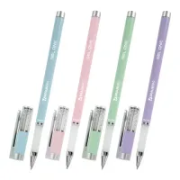 Ручка гелевая BRAUBERG "GEL ONE PASTEL", ЧЕРНАЯ, корпус ассорти, узел 0,5 мм, линия 0,35 мм, 144039