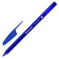 Ручка шариковая BRAUBERG X-30 CLASSIC, СИНЯЯ, мягкое письмо, пишущий узел 1 мм, линия письма 0,5 мм, 144331