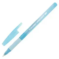 Ручка шариковая с грипом BRAUBERG "i-STICK POINT LIGHT BLUE", СИНЯЯ, пишущий узел 0,7 мм, линия письма 0,35 мм, 144383