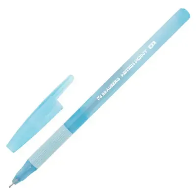 Ручка шариковая с грипом BRAUBERG "i-STICK POINT LIGHT BLUE", СИНЯЯ, пишущий узел 0,7 мм, линия письма 0,35 мм, 144383