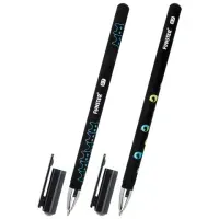 Ручка шариковая с принтом FUNSTER (ФАНСТЕР) STICK "BLACK CAT", СИНЯЯ, SOFT TOUCH покрытие, узел 0,7 мм, линия 0,35 мм, 144391