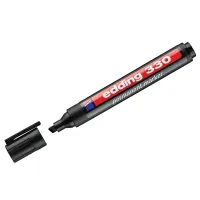 Маркер перманентный (нестираемый) EDDING 330, ЧЕРНЫЙ, скошенный наконечник, 1-5 мм, E-330/1