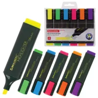 Набор текстовыделителей 6 ЦВЕТОВ, BRAUBERG "ORIGINAL", линия письма 1-5 мм, 151690