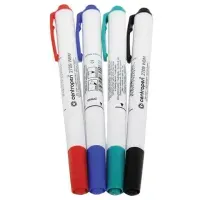 Маркеры для доски НАБОР 4 ЦВЕТА CENTROPEN "Dry-Wipe", круглый наконечник, 1,8 мм, 2709/4, 527090405