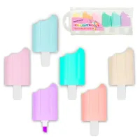 Набор текстовыделителей 6 ПАСТЕЛЬНЫХ ЦВЕТОВ, ЮНЛАНДИЯ "СЛАДКИЕ ИСТОРИИ", линия 1-5 мм, 152511