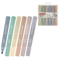 Набор текстовыделителей 6 ЦВЕТОВ МОРАНДИ, BRAUBERG "Morandi", линия 1-5 мм, 152516