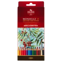 Карандаши цветные акварельные художественные KOH-I-NOOR "Mondeluz", 12 цветов, 3,8 мм, заточенные, европодвес, 3716/12, 3716012001KSRU