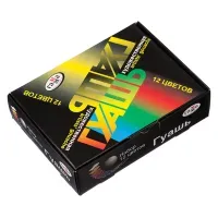 Гуашь художественная ГАММА "Модерн", 12 цветов по 20 мл, картонная упаковка, 221026