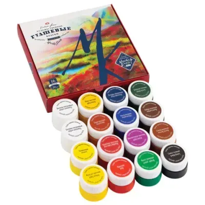 Гуашь художественная "Мастер-класс", 16 цветов по 20 мл, Невская Палитра, 1741092