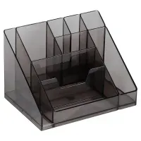 Подставка-органайзер "Каскад", 115х160х105 мм, 9 отделений, тонированная черная, ОР14