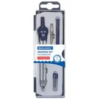 Готовальня BRAUBERG "Student Oxford", 4 предмета: циркуль 140 мм, рейсфедернная вставка + держатель, грифель, 210335