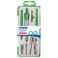 Готовальня BRAUBERG "Klasse", 7 предметов: циркуль+кронциркуль, рейсфедер + держатель, 2 вставки, грифель, 210344