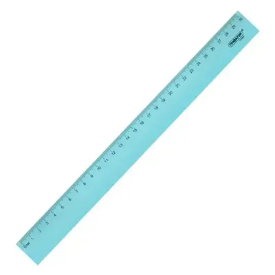 Линейка пластиковая 30 см, ПИФАГОР, прозрачная, тонированная, 210841