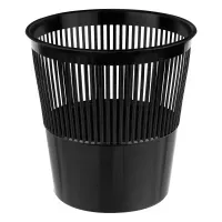 Корзина для бумаг, 9 л, сетчатая, черная, КР21