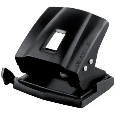 Дырокол MAPED (Франция) "Essentials Metal", металлический, большой, на 35 листов, черный, 403411