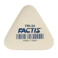 Ластик FACTIS (Испания) TRI 24, 51х46х12 мм, белый, треугольный, мягкий, PMFTRI24