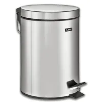 Ведро мусорное с педалью 20 литров "Classic", ЗЕРКАЛЬНОЕ, нержавеющая сталь, со съемным внутренним ведром, LAIMA, 232262