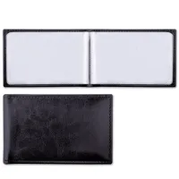 Визитница однорядная BRAUBERG "Imperial", на 20 визиток, под гладкую кожу, черная, 232291