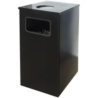 Урна металлическая уличная, 670х356х356 мм, 80 литров, цвет черный, "Квадро-11"