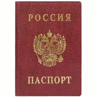 Обложка для паспорта с гербом, ПВХ, бордовая, ДПС, 2203.В-103