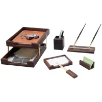 Набор подарочный настольный BESTAR "Apollon" из дерева, 7 предметов, цвет "орех", 236352