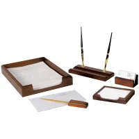 Набор подарочный настольный BESTAR "Neptun" из дерева, 5 предметов, цвет "орех", 236371