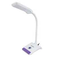 Настольная лампа / светильник SONNEN OU-147, на подставка, светодиодная, 5 Вт, белый/фиолетовый, 236672